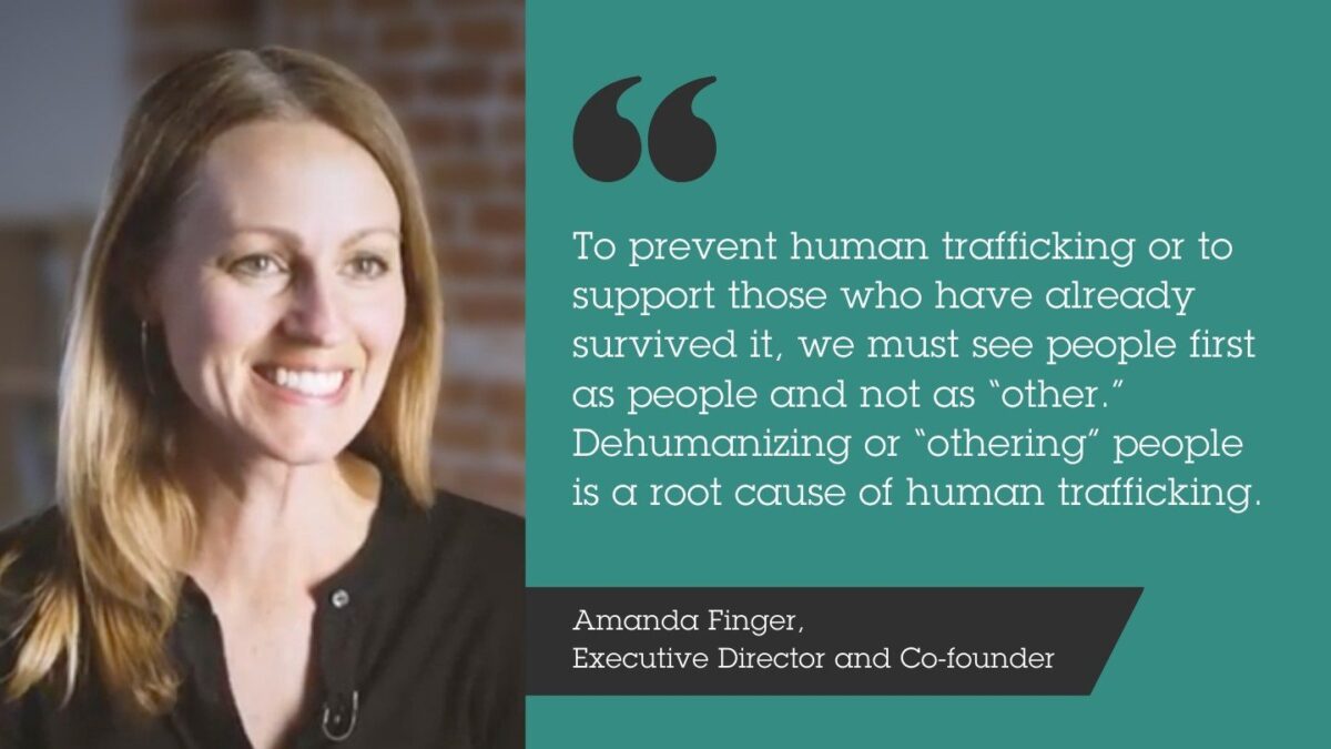 Quote on the current state of human trafficking from Amanda Finger