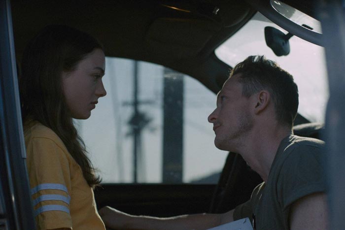 A scene from Palm Trees and Power Lines: Lea and Tom talking in a car