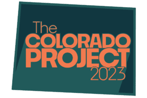 Logo featuring the shape of the state of Colorado and "The Colorado Project 2023" text.