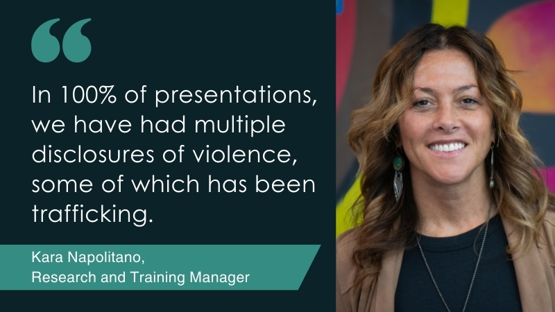 Quote from Kara Napolitano on anti-human trafficking training